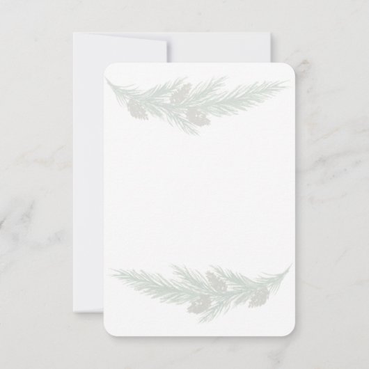 Rustic Greenery Pine Waterverf sparen de Datum Save The Date (Achterkant)