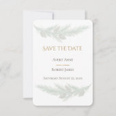 Rustic Greenery Pine Waterverf sparen de Datum Save The Date (Voorkant)