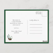 Rustic Greenery Red Poinsettia Floral Wreath Briefkaart (Achterkant)