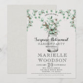 Rustic Greenery Retirement Party Kaart (Voorkant / Achterkant)