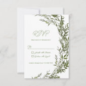 Rustic Greenery RSVP Card Invitation (Voorkant)
