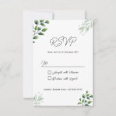 Rustic Greenery RSVP Card Invitation (Voorkant)