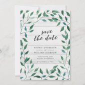 Rustic Greenery Save the Date (Voorkant)