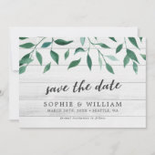 Rustic Greenery Save the Date (Voorkant)