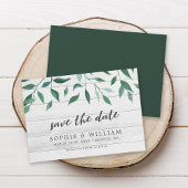 Rustic Greenery Save the Date
