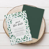 Rustic Greenery Save the Date