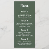 Rustic Greenery Simple Calligraphy Modern Wedding Menu (Voorkant)