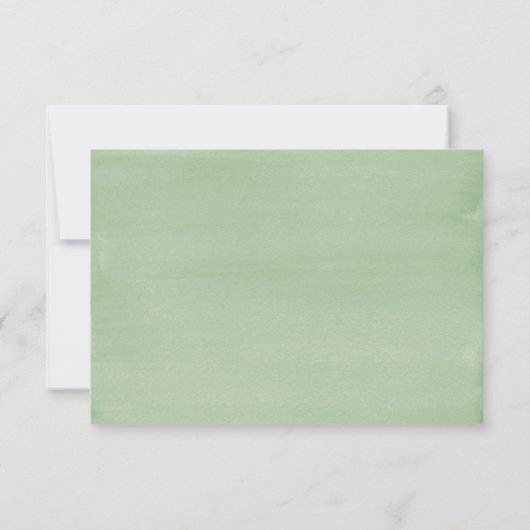 Rustic Greenery Sprig Meal Choice Wedding RSVP Kaartje (Achterkant)