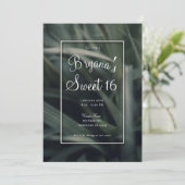 Rustic Greenery Spring Grass Sweet 16 Birthday Kaart (Staand voorkant)