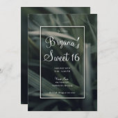 Rustic Greenery Spring Grass Sweet 16 Birthday Kaart (Voorkant / Achterkant)