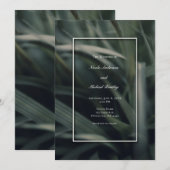 Rustic Greenery Spring Grass Wedding Kaart (Voorkant / Achterkant)