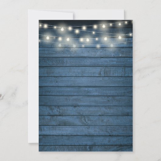 Rustic Greenery String Lights Bridesmaids Luncheon Kaart (Achterkant)