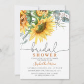 Rustic Greenery Sunflower Vrijgezellenfeest Kaart (Voorkant)