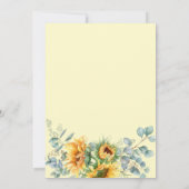 Rustic Greenery Sunflower Vrijgezellenfeest Kaart (Achterkant)