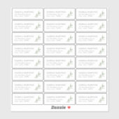 Rustic greenery Transpary Return Address Label (Vel)