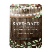 Rustic Greenery Trouwkoelkast Save the Date Magneet (Verticaal)