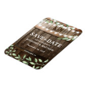Rustic Greenery Trouwkoelkast Save the Date Magneet (Linkerzijde)