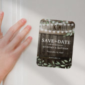 Rustic Greenery Trouwkoelkast Save the Date Magneet