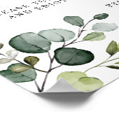 Rustic Greenery Unplugged Wedding Ceremony Sign Poster (Hoek)