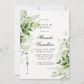 Rustic Greenery Vineyard Brunch & Bubble Kaart (Voorkant)