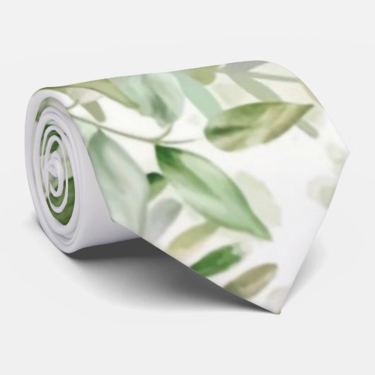 Rustic Greenery Vineyard Groom Wedding Stropdas (Opgerold)