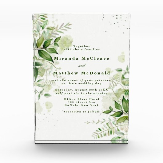 Rustic Greenery Vineyard Keepomwille Wedding Invit Fotoblokken (Voorkant)