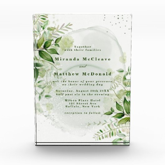 Rustic Greenery Vineyard Keepomwille Wedding Invit Fotoblokken (Voorkant)