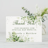 Rustic Greenery Vineyard Wedding Bedankt voor je k Kaart (Staand voorkant)