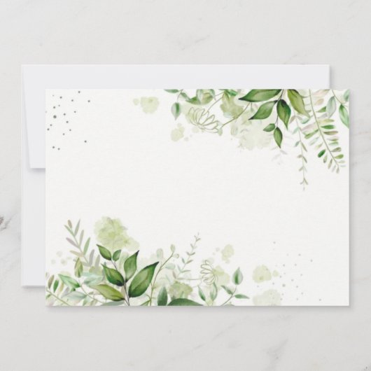 Rustic Greenery Vineyard Wedding Bedankt voor je k Kaart (Achterkant)