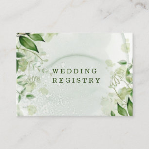 Rustic Greenery Vineyard Wedding Registry Business Visitekaartje
