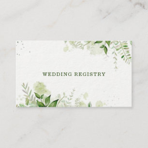 Rustic Greenery Vineyard Wedding Registry Business Visitekaartje