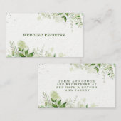 Rustic Greenery Vineyard Wedding Registry Business Visitekaartje (Voorkant / Achterkant)