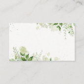 Rustic Greenery Vineyard Wedding Registry Visitekaartje (Achterkant)