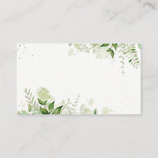 Rustic Greenery Vineyard Wedding Registry Visitekaartje (Achterkant)