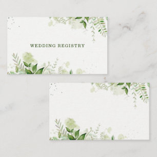 Rustic Greenery Vineyard Wedding Registry Visitekaartje