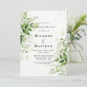 Rustic Greenery Vineyard Wedding Shower Invites (Staand voorkant)