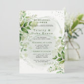 Rustic Greenery Vineyard White Rehearsal Dinner in Kaart (Staand voorkant)