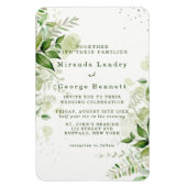 Rustic Greenery Vineyard White Wedding Invitation Magneet (Verticaal)