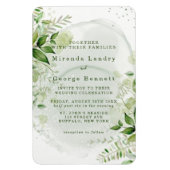 Rustic Greenery Vineyard White Wedding Invitation Magneet (Verticaal)