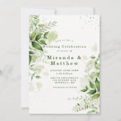 Rustic Greenery Vineyard White Wedding Invitations (Voorkant)