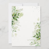 Rustic Greenery Vineyard White Wedding Invitations (Achterkant)