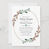 Rustic Greenery Virtual Baby of Vrijgezellenfeest Kaart (Voorkant)