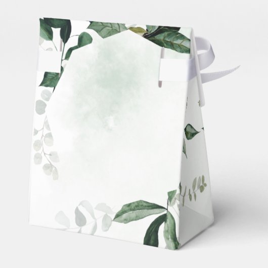 Rustic Greenery Waterverf Eucalyptus Wedding Bedankdoosjes (Achterkant)