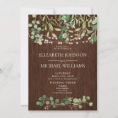 Rustic Greenery Waterverf Eucalyptus Wedding Kaart (Voorkant)