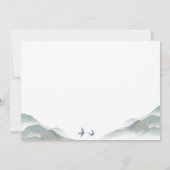 Rustic Greenery Waterverf Mountain 60e verjaardag Kaart (Achterkant)