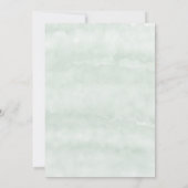 Rustic Greenery Waterverf verlaat virtueel huwelij Kaart (Achterkant)