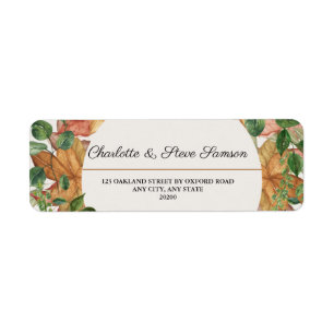 Rustic Greenery Waterverf Wedding Return Address Etiket