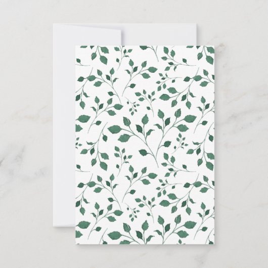 Rustic Greenery | Weddenschap Hartelijk dank Bedankkaart (Achterkant)