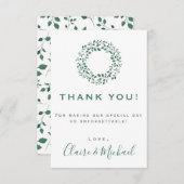 Rustic Greenery | Weddenschap Hartelijk dank Bedankkaart (Voorkant / Achterkant)