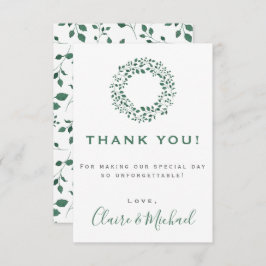 Rustic Greenery | Weddenschap Hartelijk dank Bedankkaart